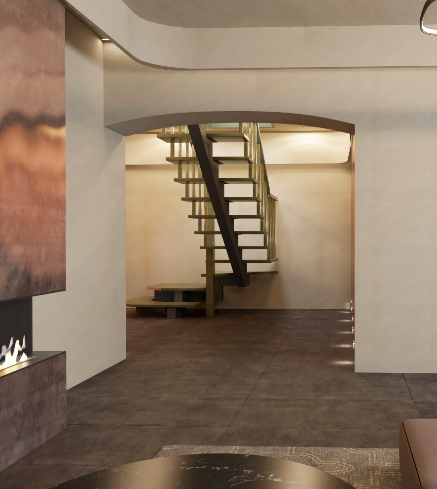 "Дом тысячи лестниц". Прихожая и гостиная 1-го этажа