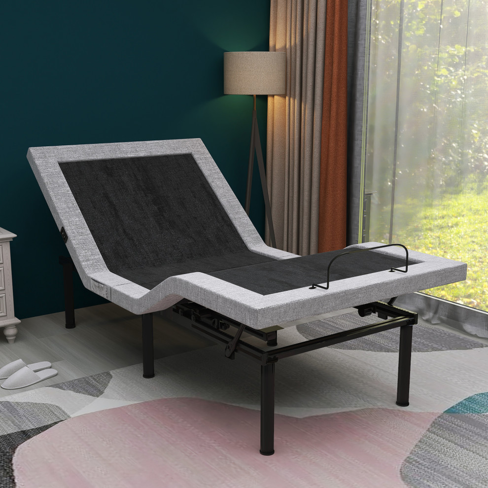 Adjustable Bed Frame XL Bed Base With Ergonomic Electric Modern