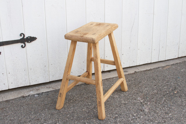 Rustic Farmhouse Wood Stool - Rustic - Accent And Garden Stools - by De ...