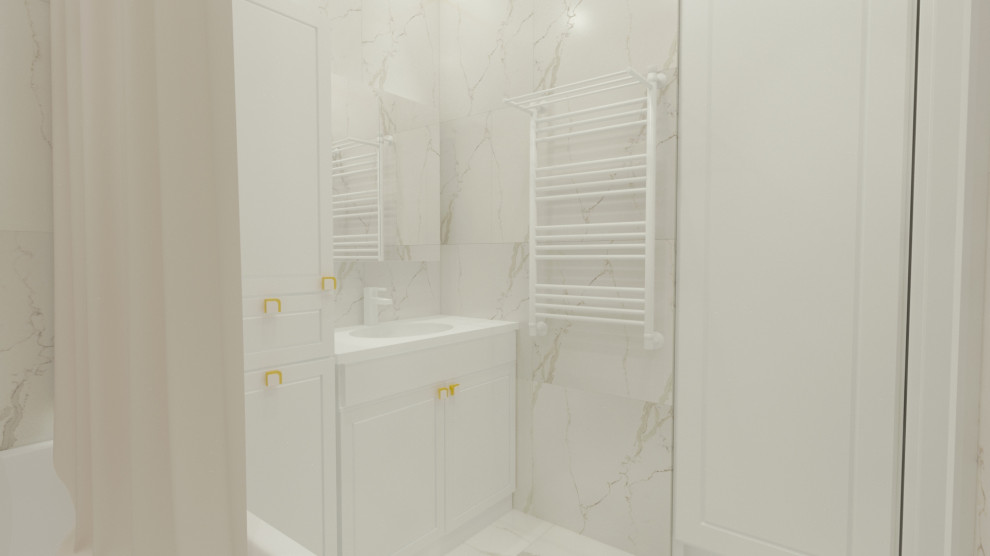 Дизайн-проект двухкомнатной квартиры, 83 м.кв.. Стиль- современная классика.