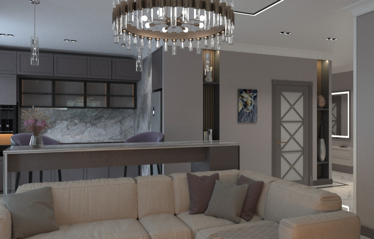 Дизайн преокт в ЖК Бартон 68м²