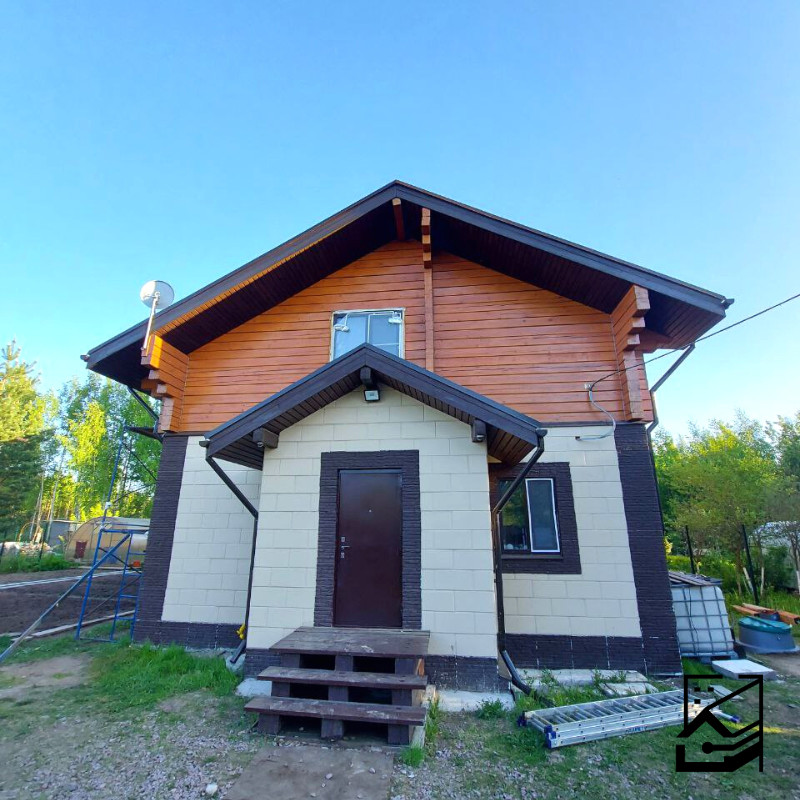 Покраска дома лессирующим септиком