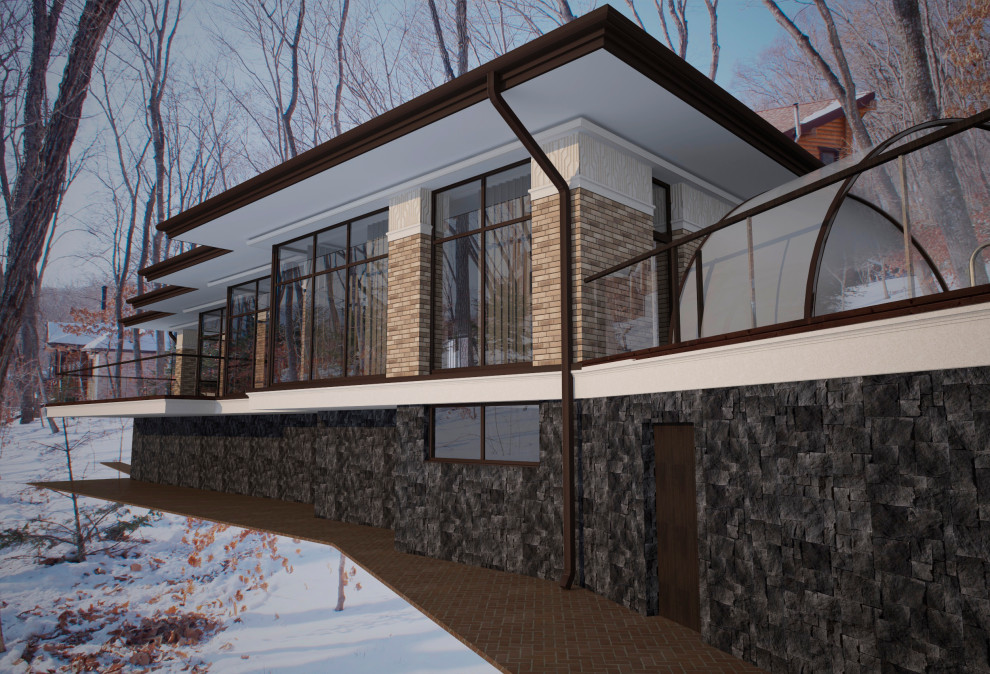 Дом для отдыха с видом на море в стиле райта