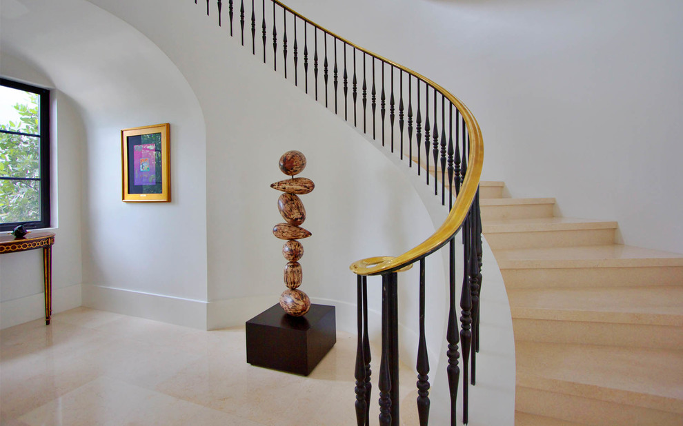 This is an example of a mediterranean staircase in Miami.
