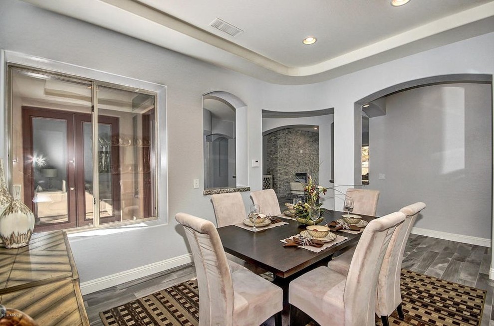 Inspiration for a transitional dining room remodel in Phoenix