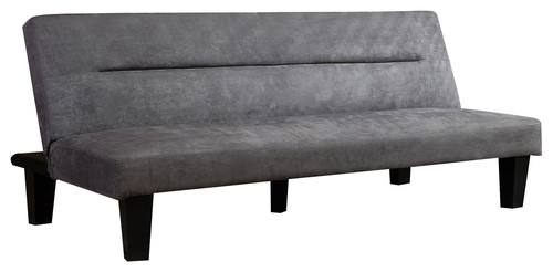 Futon Sofa Bed, Convertible Microfiber Couch Sleeper, Gray