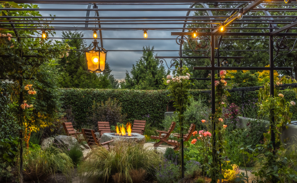 Patio - mediterranean patio idea in Seattle