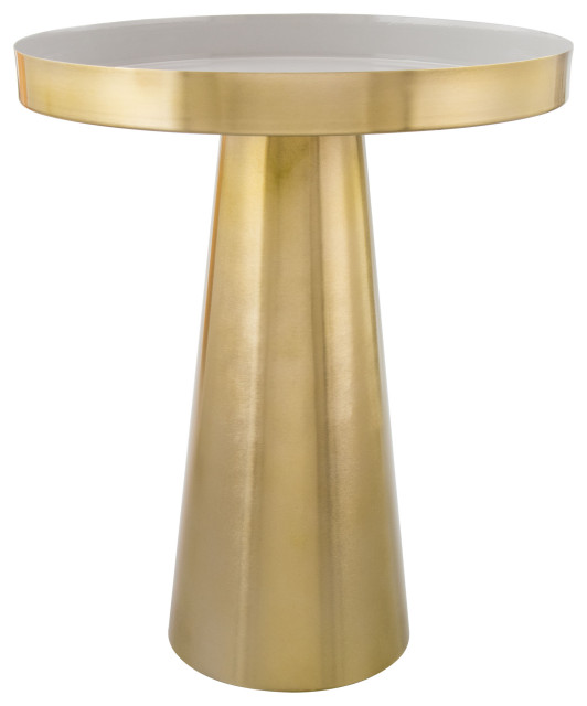 Nova Side Table Gray and Gold Contemporary Side Tables And End