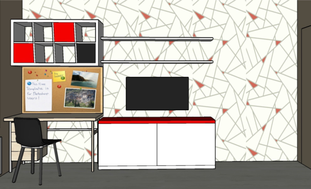 Эскизный проект двухкомнатной квартиры