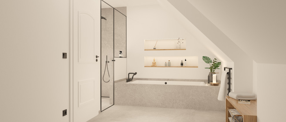 Wellnessbereich und Schlafzimmer im Norden Münchens
