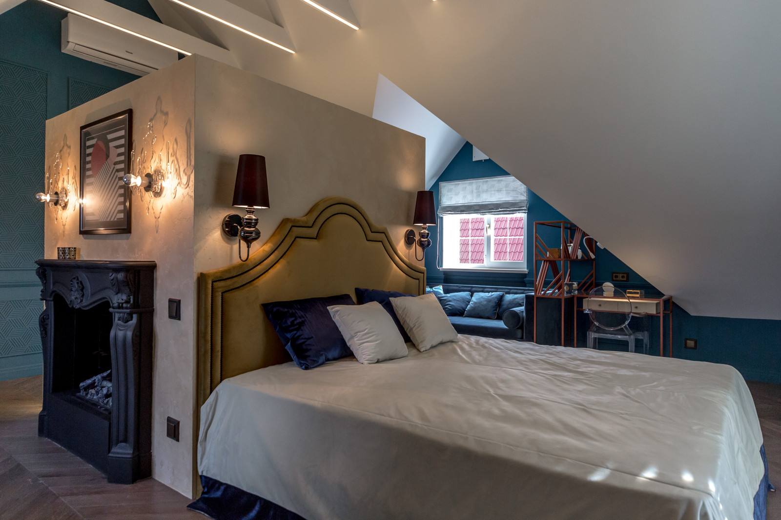 Спальня с гардеробной в Кубе