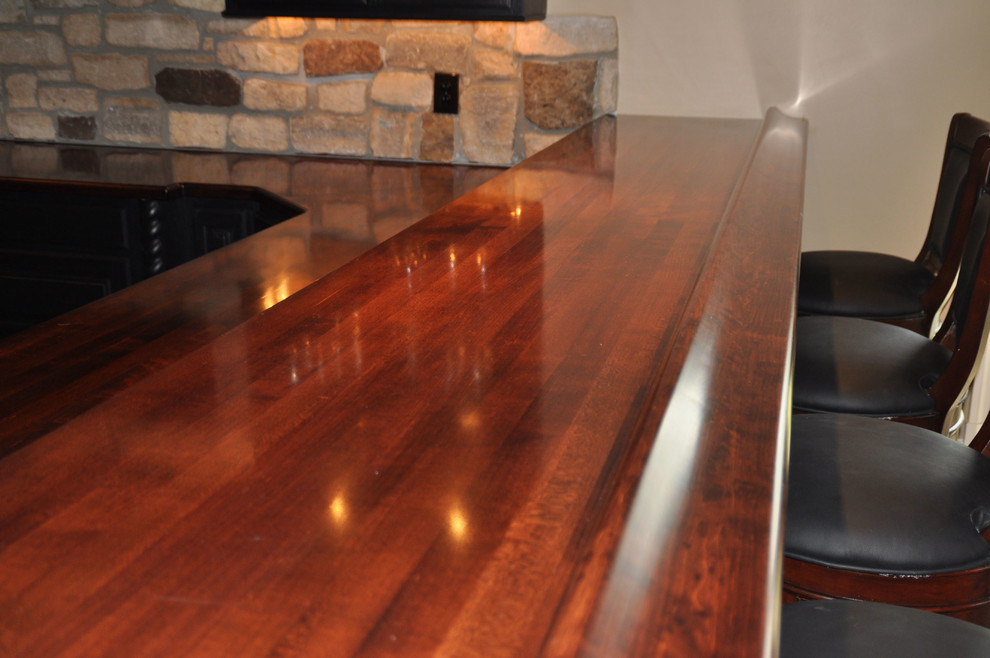 Churchville Md Traditional Stained Maple Bar Top