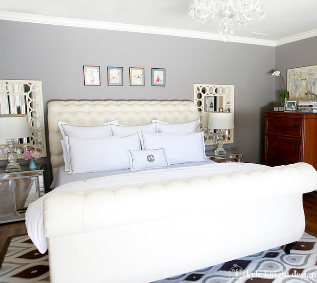 Gray And Ivory Bedroom Eclectic Bedroom Dallas By