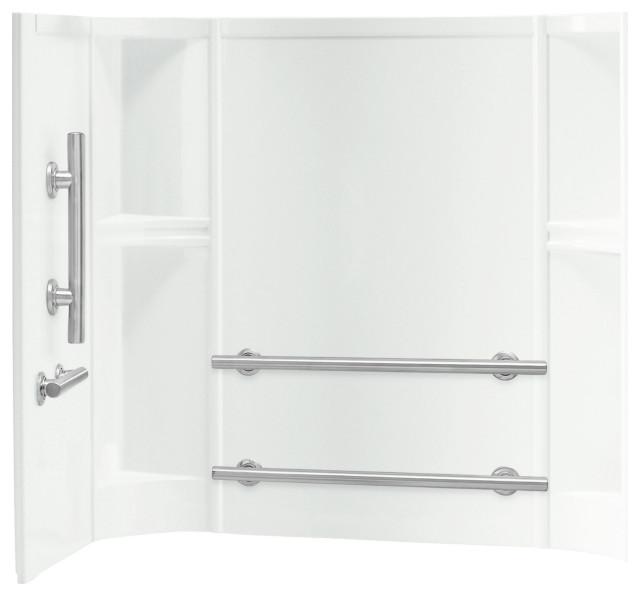 Sterling 71244113 Accord 55" x 60" x 30" Vikrell Shower Wall Set