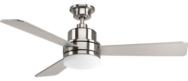 Trevina Collection Led 52 3 Blade Fan Transitional Ceiling Fans By Progress Lighting Houzz - 52 Leonie 5 Blade Crystal Ceiling Fan With Light Kit Included
