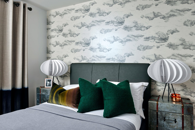 Bold pillows eclectic-bedroom