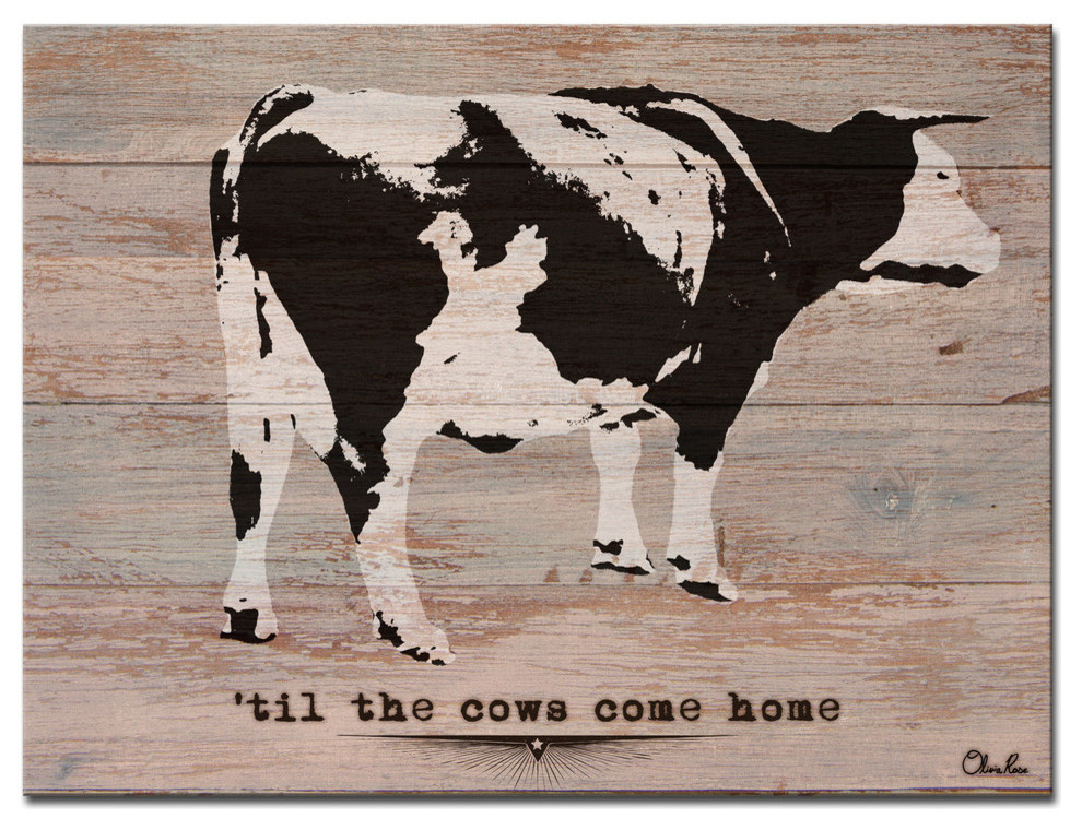 New Primitive Country Farmhouse I LOVE YOU TIL COWS COMES HOME Cow Sign