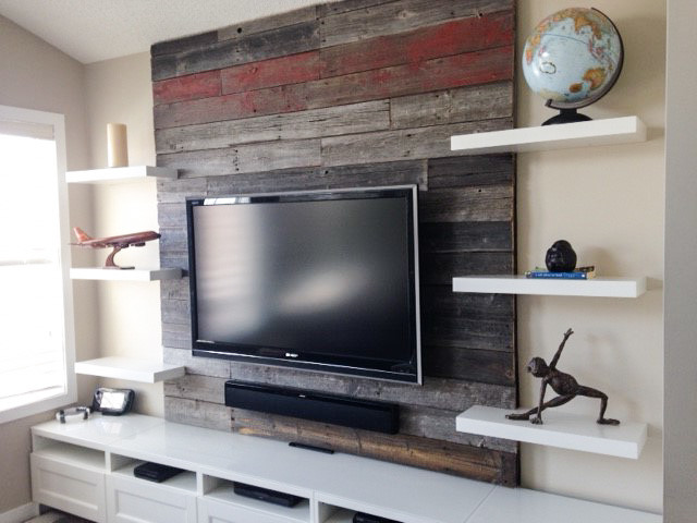 Entertainment Feature Wall Rustic Calgary By 2 Birds