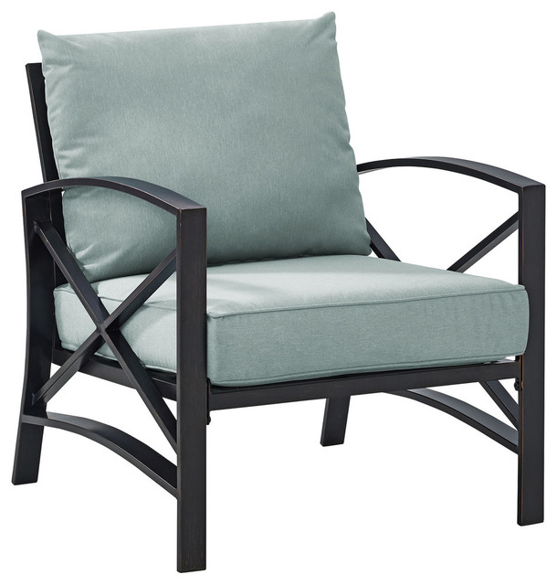 Kaplan Arm Chair, Mist Contemporary Outdoor Lounge Chairs by