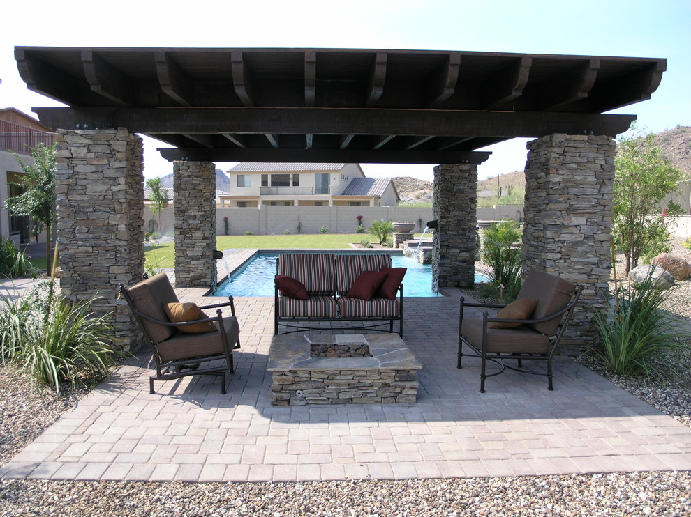 Inspiration for a transitional patio remodel in Phoenix