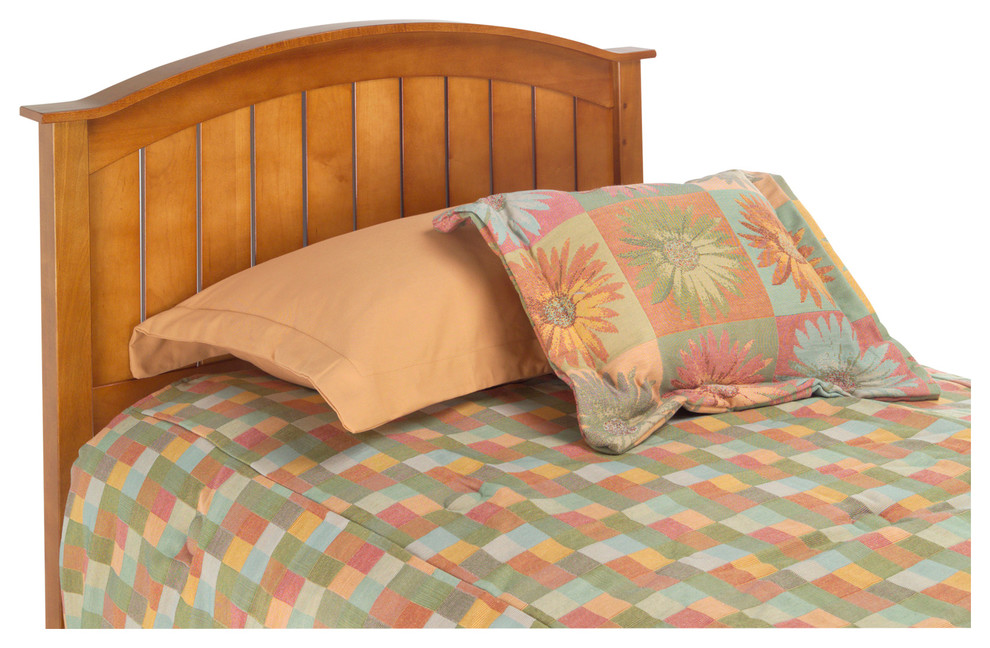 Finley Curved Wooden Headboard Panel, Maple Transitional Headboards