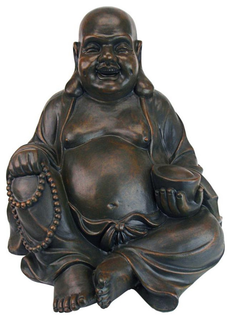 Design Toscano Large Laughing Buddha Statue - Asian - Garden Statues ...