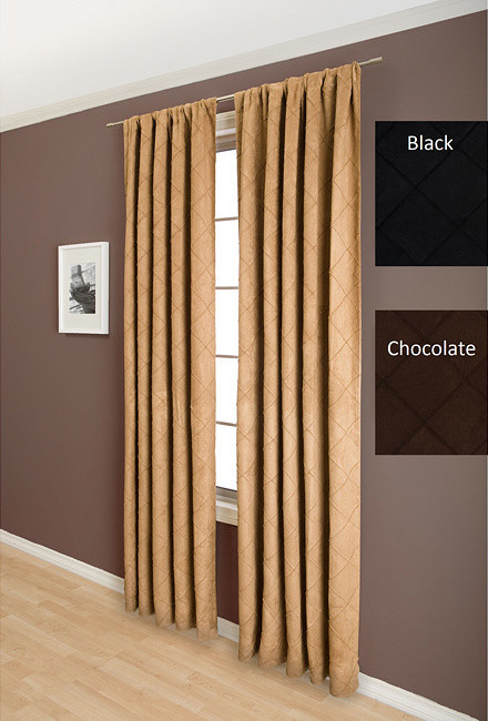 Niles Faux Suede Pin-tuck 84-inch Window Panel