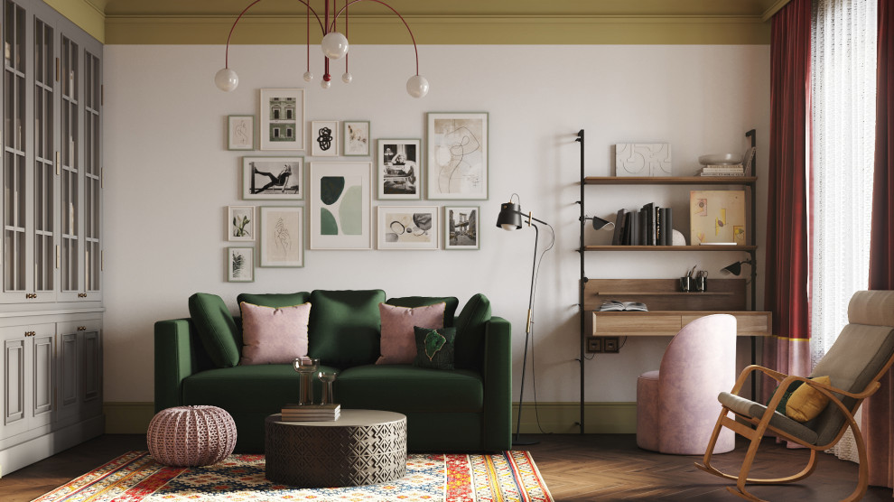 Яркая квартира "с характером" в ЖК Shome в стиле фьюжн