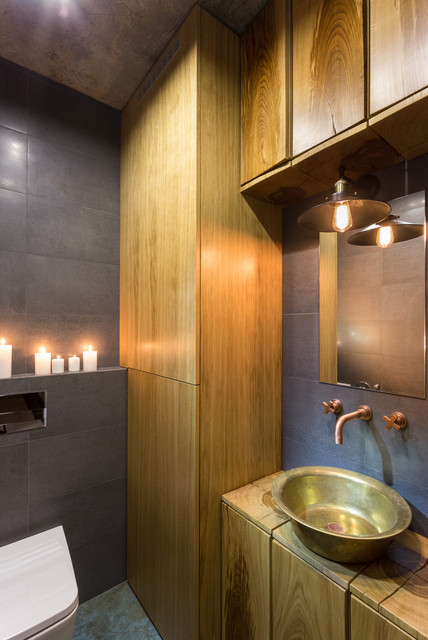 True Apartment industrial-badezimmer