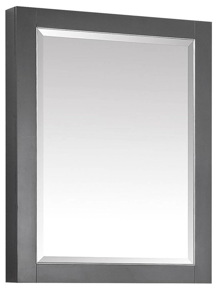 Avanity 22" Mirror Cabinet For Allie/Austen, Twilight Gray With Silver Trim