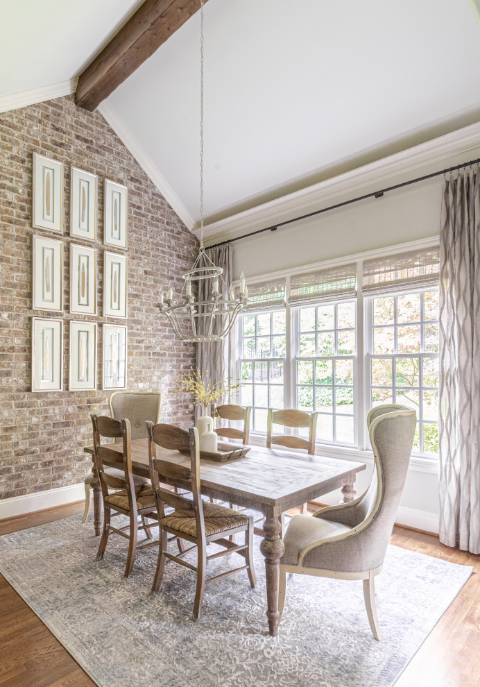 Example of a french country dining room design in Nashville