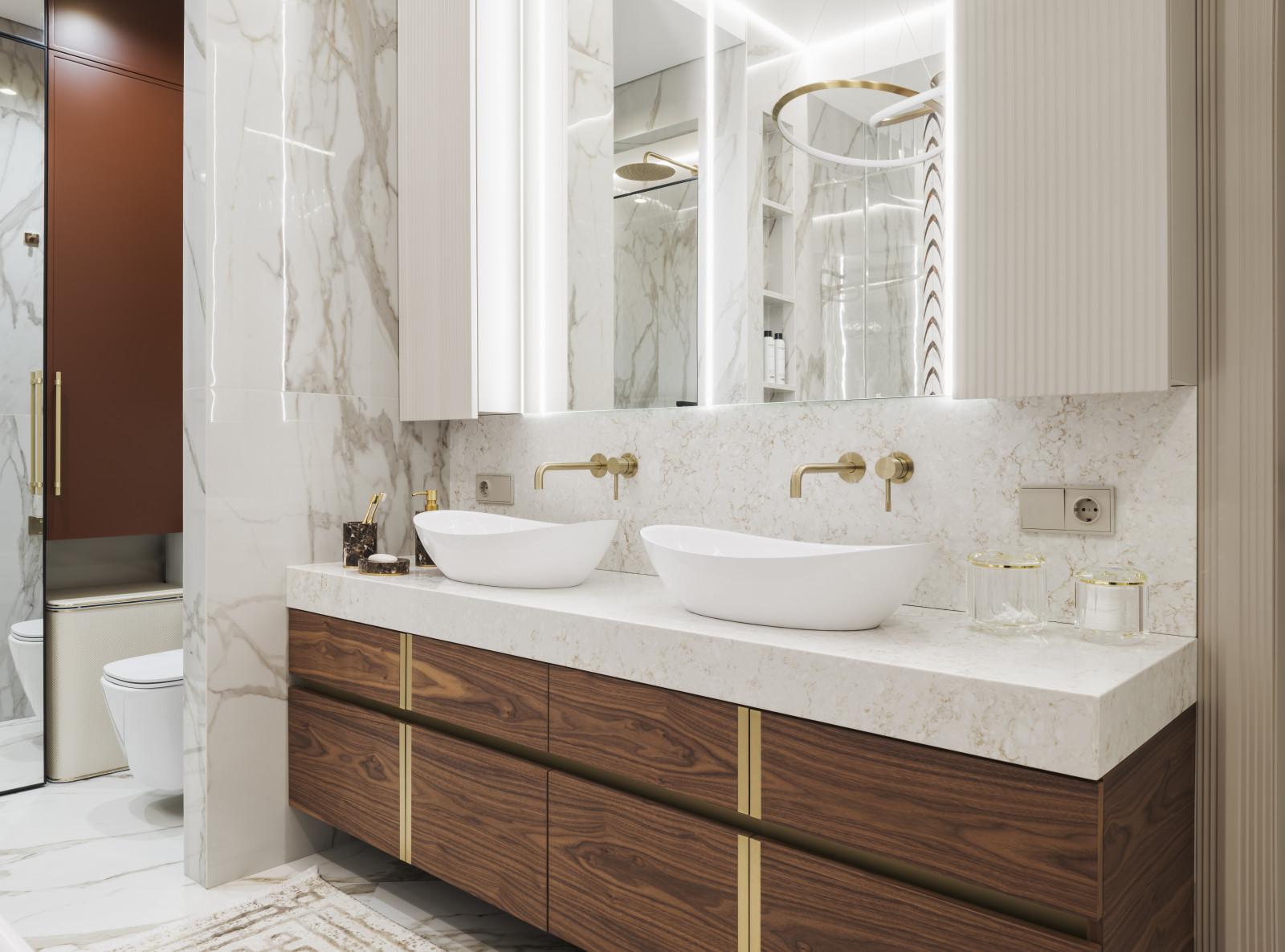 Реализация современной четырехкомнатной квартиры площадью 170 м²