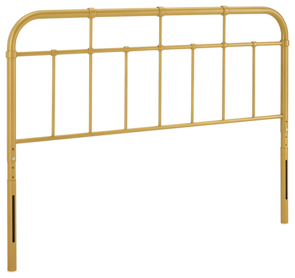 Alessia King Metal Headboard, Gold