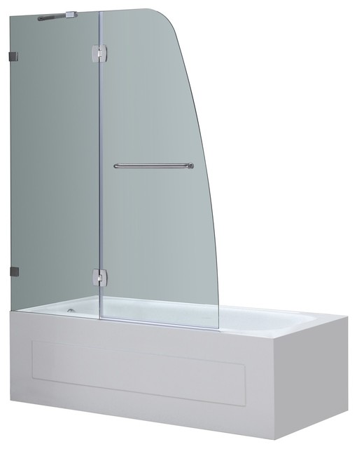 Aston Soleil 48 X58 Completely Frameless Hinged Tub Door Oil Soleil 48 X58 Completely Frameless Pivot Tub Height Shower Door Stainless