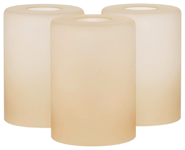 3-Pack Kira Home Caspian 6 Glass Lamp Shades – 1.75" Fitter, Clear Bell Shape