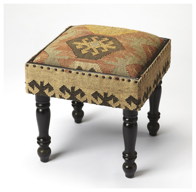 Mesquite Jute Stool Southwestern Footstools And Ottomans by