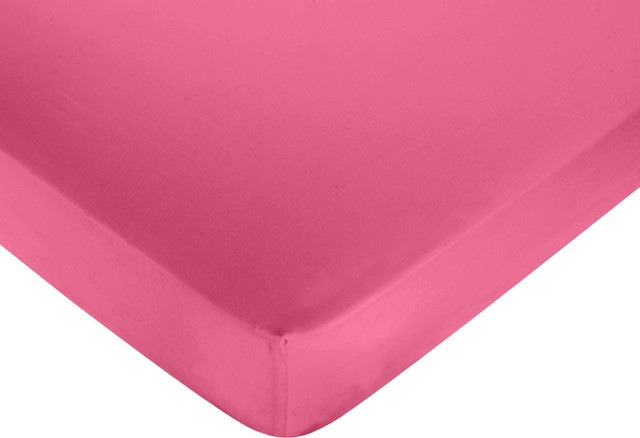 Dark Pink Crib Sheet