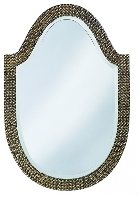 Lancelot Oval Mother Of Pearl With Silver Leaf Mirror Transitional Lancelot Oval Mother Of Pearl With Silver Leaf Mirror