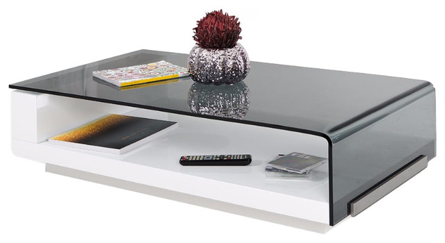 Modrest Tide Modern Glass Coffee Table Contemporary Coffee Tables By Vig Furniture Inc