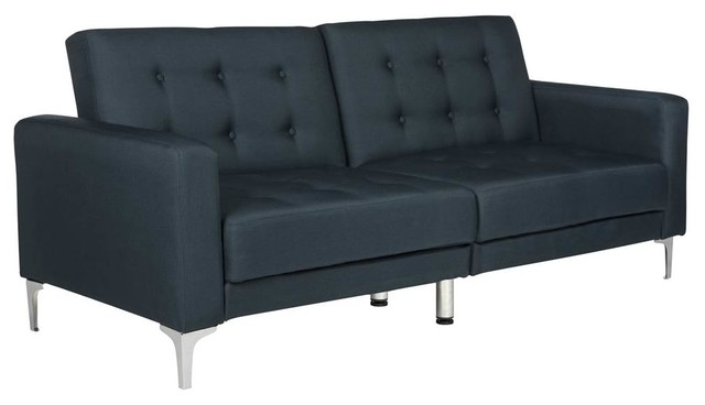 Soho Tufted Foldable Sofa Bed In Navy