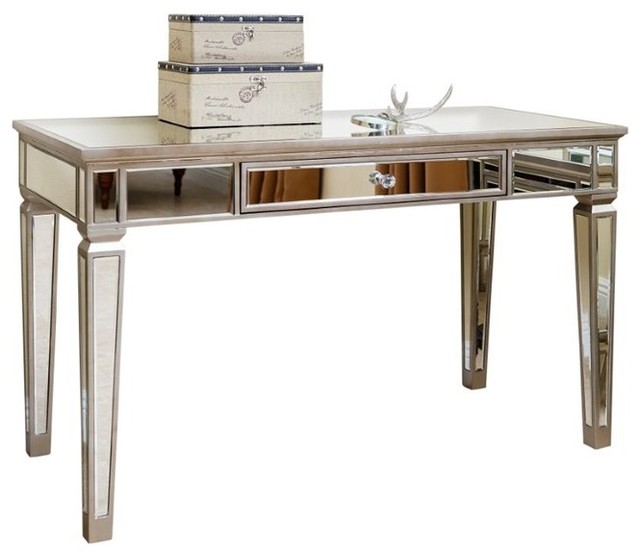 Abbyson Living Omni Mirrored Desk Desks And Hutches By Homesquare