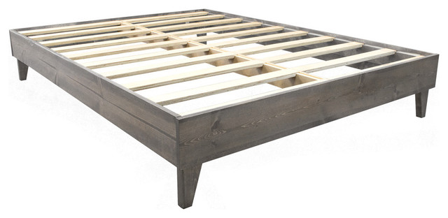 North American Pine Artisan Bed Frame, Gray Barn Wood, Twin