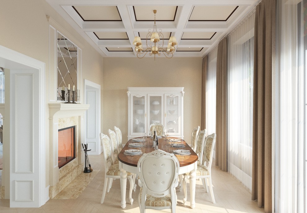 130 кв.м. загородного дома в классике