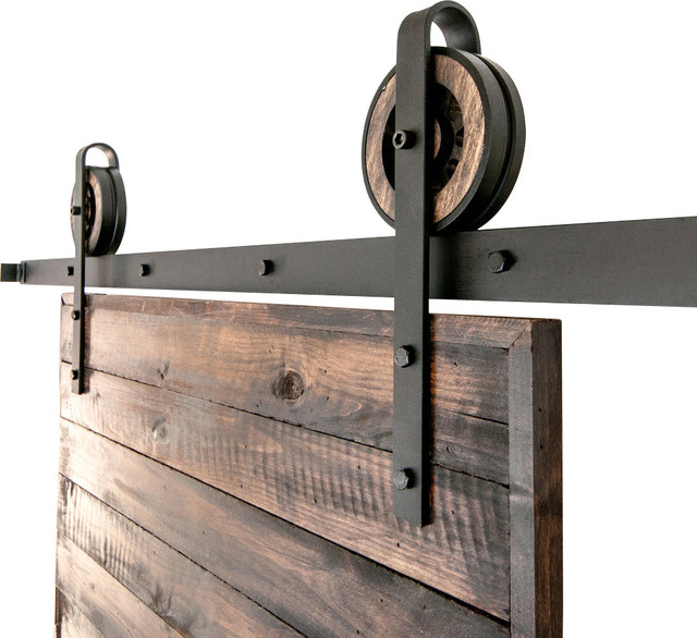 Rustic slide barn door closet hardware set rustikal ... Arbeitsplatten roller
