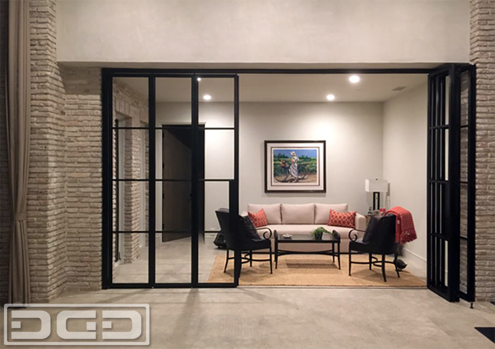 Panoramic Accordion Patio Doors in a Bronze Metal Frame & Insulated