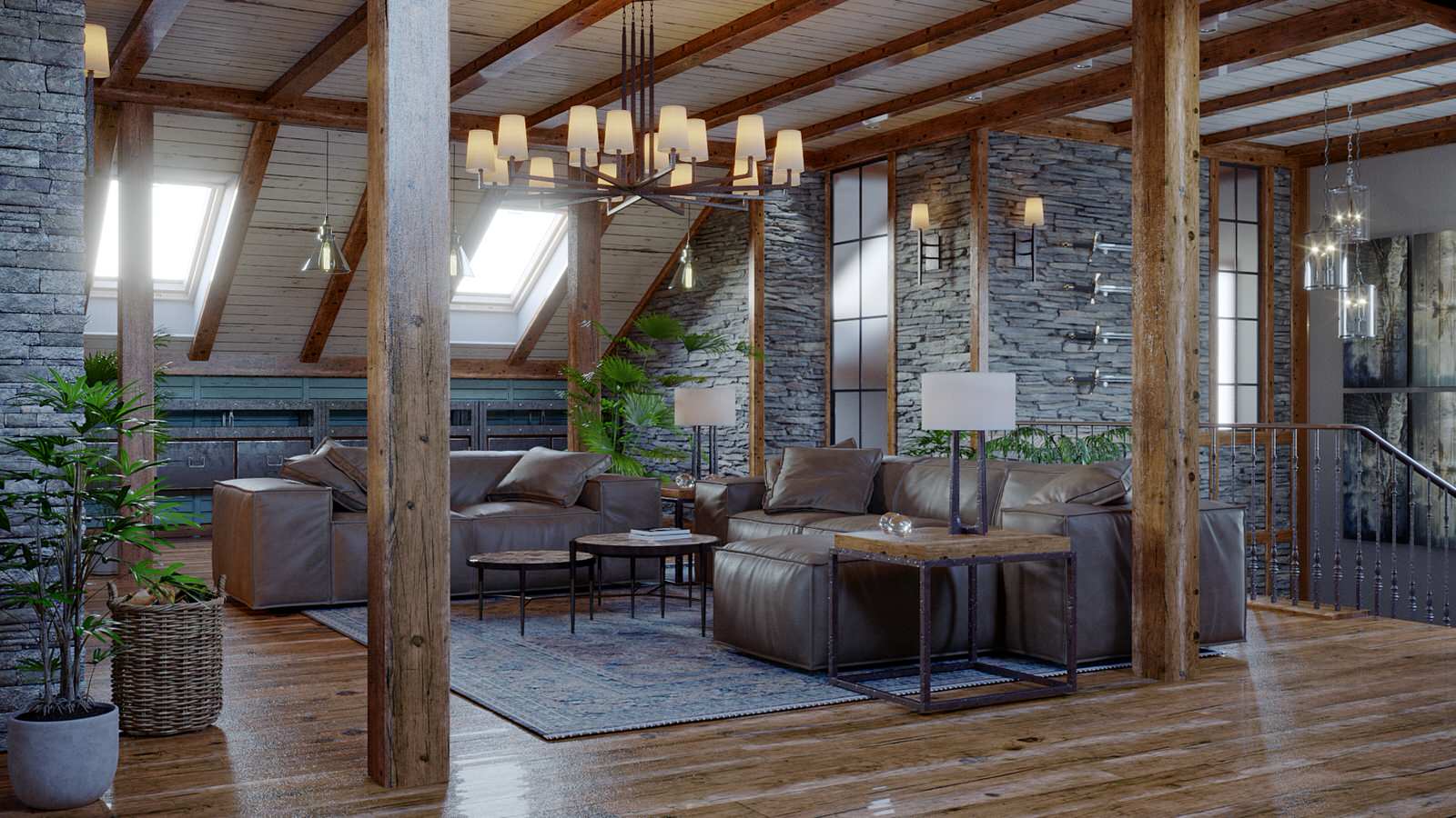 Мансардный этаж над гаражом.