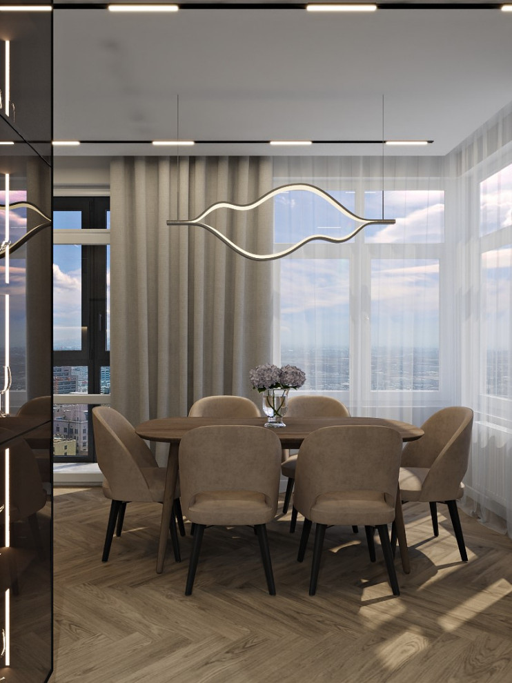 Кухня-столовая в современном стиле