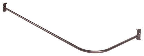 Utopia Alley Rustproof L-Shaped Corner Shower Curtain Rod, Bronze