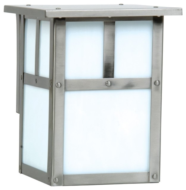 Craftmade Mission 1 Light Small Outdoor Wall Stainless Frosted Craftmade Mission 1 Light Small Outdoor Wall Stainless Frosted Z1842 56 Craftsman Lights And Sconces By Lighting Locks