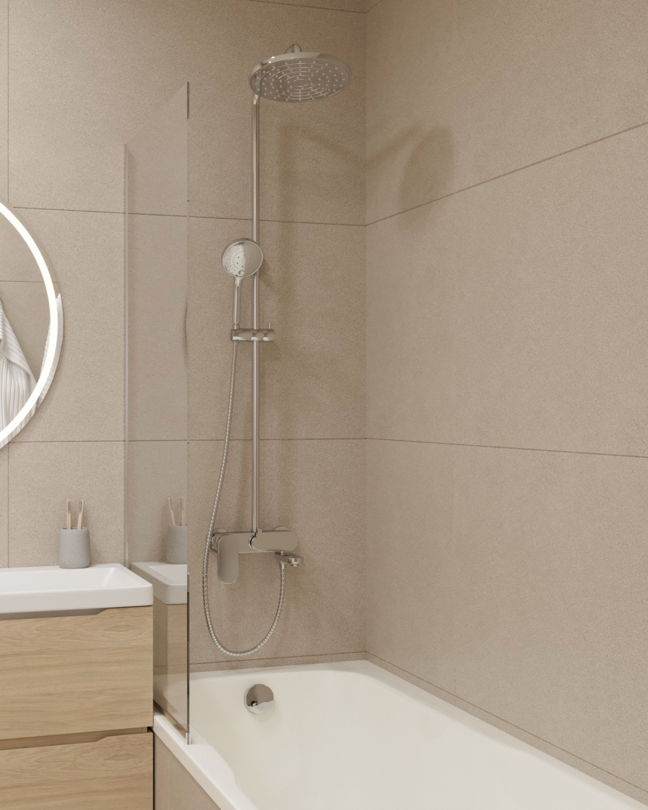 Design project of a one bedroom apartment